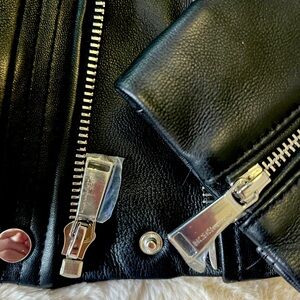 New BCBG Leather Jacket Sz Small. (Fits XS-S) XPosted